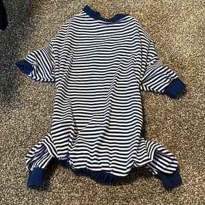 Dog striped pajamas